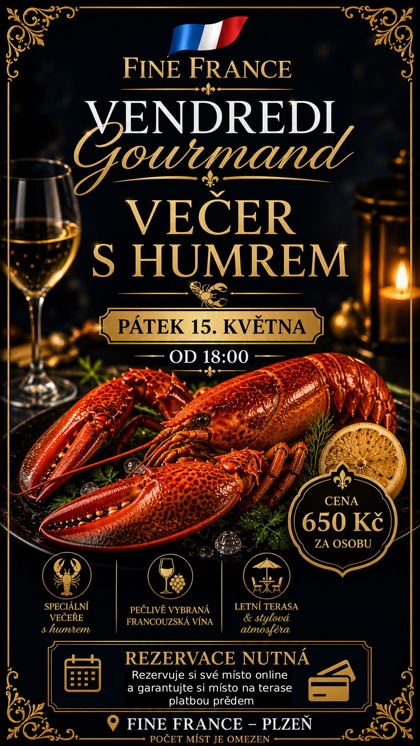Pátek 15 Kvétna : Večer s humrem